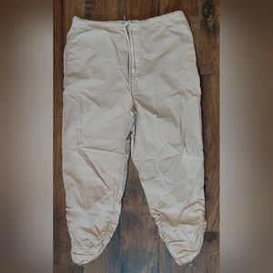 Free People Women's Cream Colored Pants Size Medium